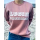 Kadın Sweatshirt Bisiklet Yaka Lucid Pembe